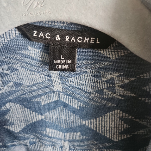 Zac & Rachel Southwestern Debim Style Button Down - Hand Cropped - Picture 4 of 5